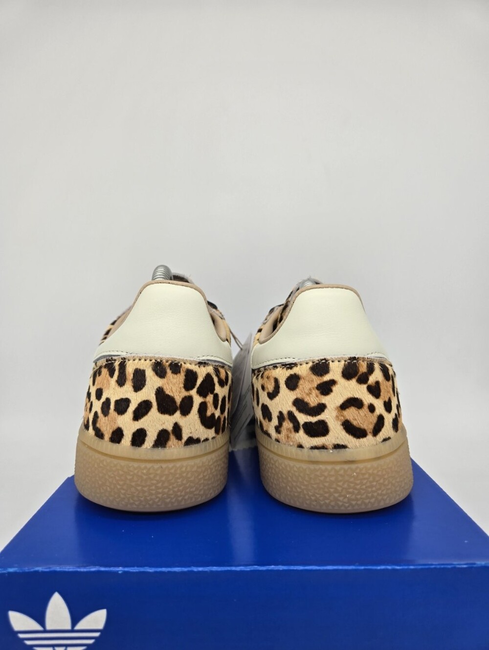 adidas Women's Leopard Print Athletic Sneakers in Tan, Black & Cream - Picture 4 of 8